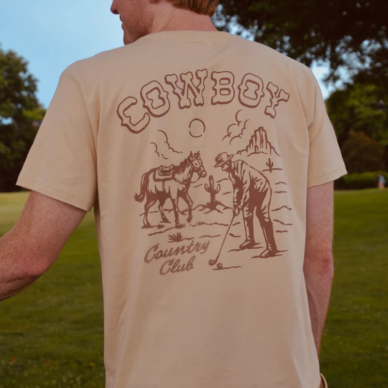 Cowboy Country Club Horse & Sun Graphic T-Shirt