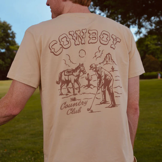 Cowboy Country Club Horse & Sun Graphic T-Shirt