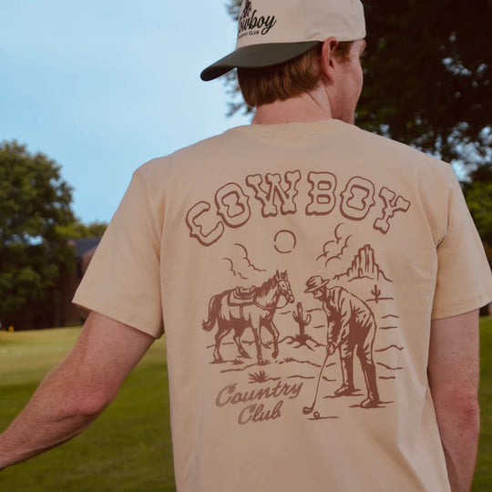 Cowboy Country Club Horse & Sun Graphic T-Shirt