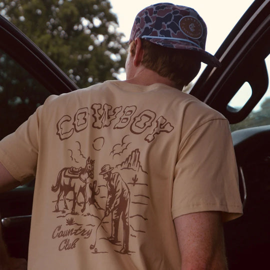 Cowboy Country Club Horse & Sun Graphic T-Shirt
