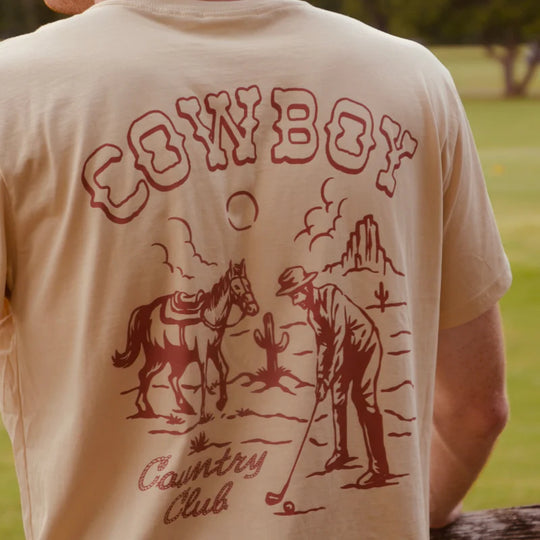 Cowboy Country Club Horse & Sun Graphic T-Shirt