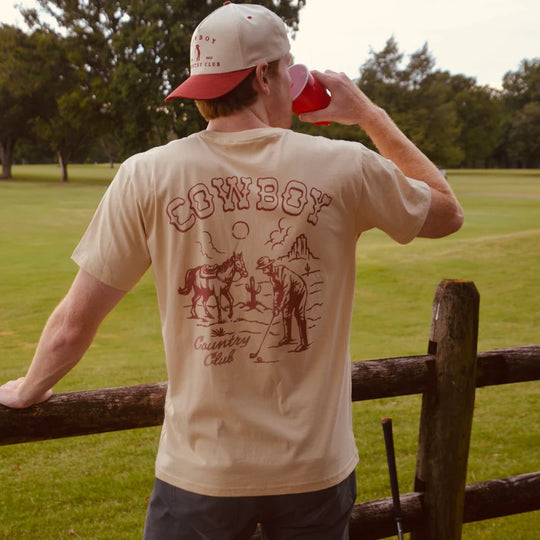 Cowboy Country Club Horse & Sun Graphic T-Shirt