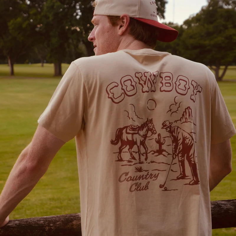 Cowboy Country Club Horse & Sun Graphic T-Shirt