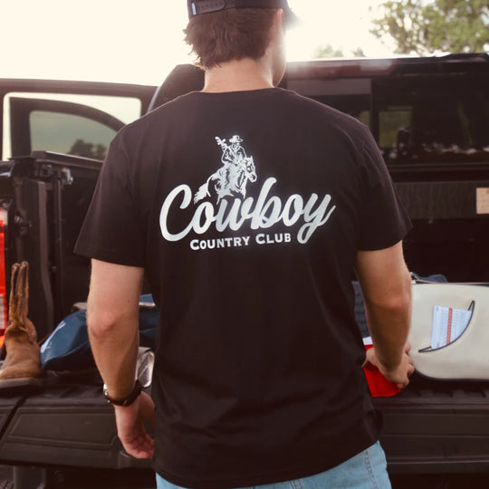Cowboy Country Club Cursive Club Graphic T-Shirt