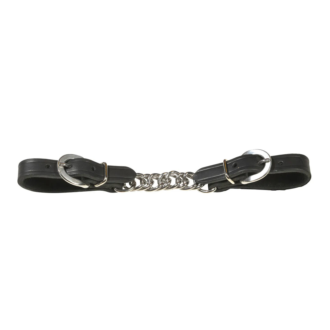 Berlin Leather Black Latigo Curb Chain