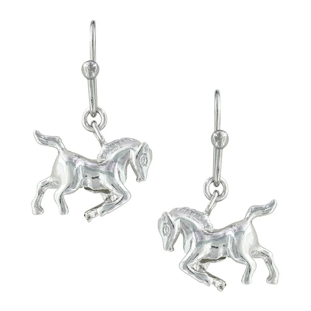 Montana Silversmiths Prancing Horse Earrings - ER3381