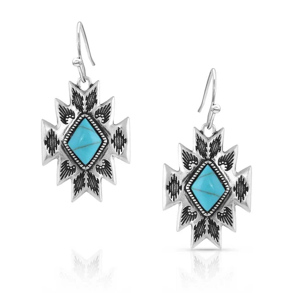 Montana Silversmiths Turquoise Star Pendant Earrings - ER5036