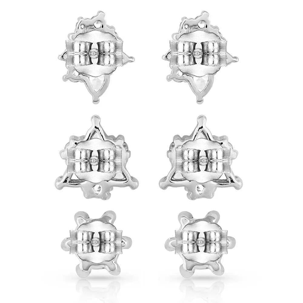Montana Silversmiths Triple Play Crystal Post Earrings - ER5324