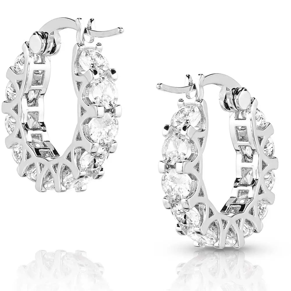 Montana Silversmiths Dazzling Delight Crystal Hoop Earrings - ER5639