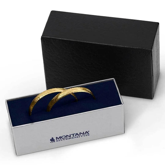 Montana Silversmiths Timeless Treasure Chiseled Hoop Earrings - ER5663G