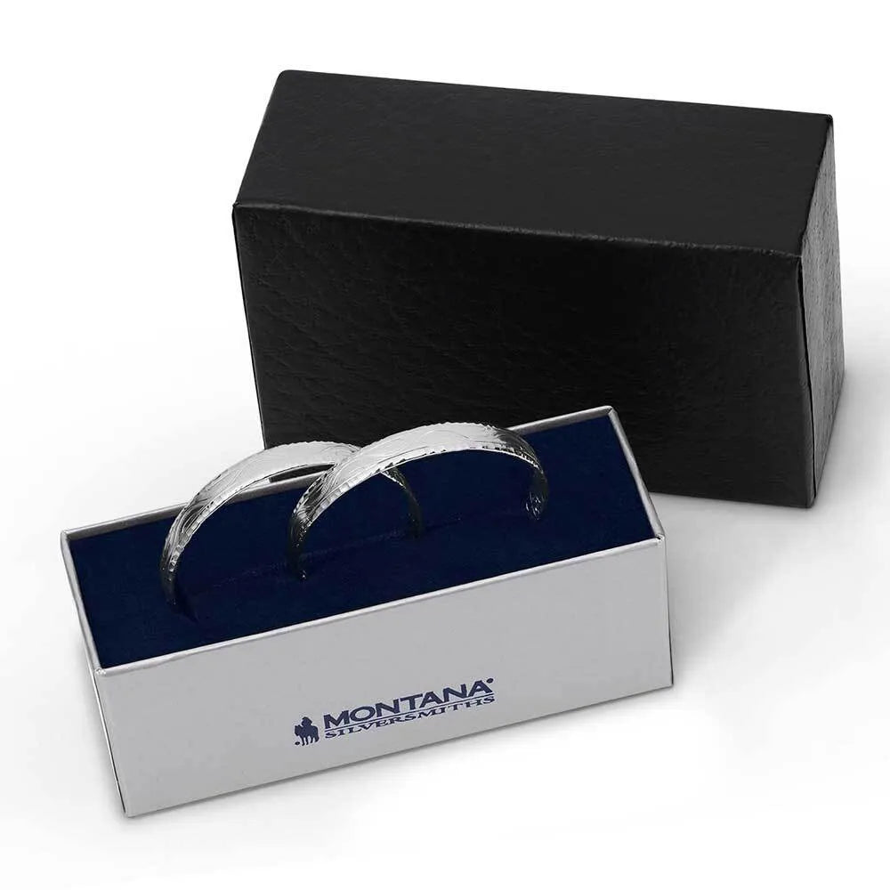 Montana Silversmiths Timeless Elegance Chiseled Hoop Earrings - ER5663