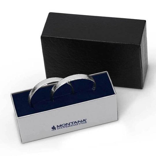 Montana Silversmiths Timeless Elegance Chiseled Hoop Earrings - ER5663