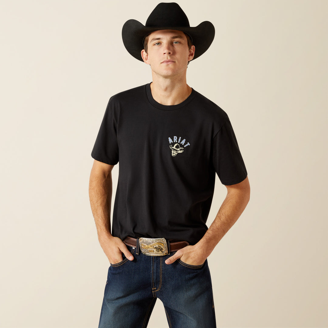 Men's Ariat Ariat Stitched Skull T-Shirt - 10062423 - FINAL SALE