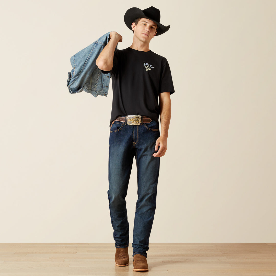 Men's Ariat Ariat Stitched Skull T-Shirt - 10062423 - FINAL SALE