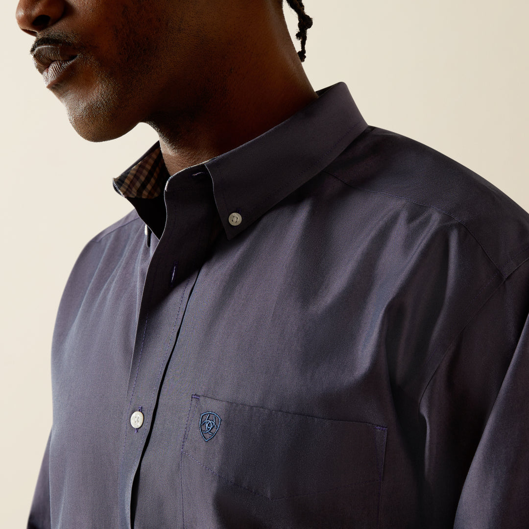 Men's Ariat Wrinkle Free Solid Pinpoint Oxford Classic Fit Shirt - 10062527