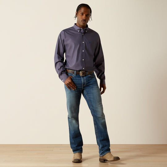 Men's Ariat Wrinkle Free Solid Pinpoint Oxford Classic Fit Shirt - 10062527