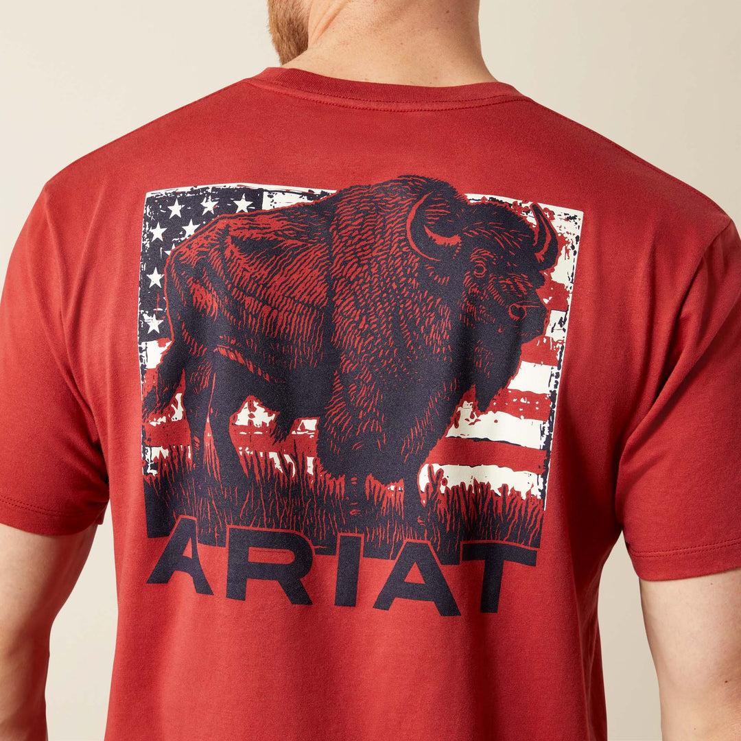 Men's Ariat Buffalo Flag T-Shirt - 10065897