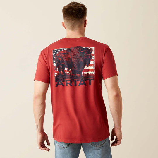 Men's Ariat Buffalo Flag T-Shirt - 10065897
