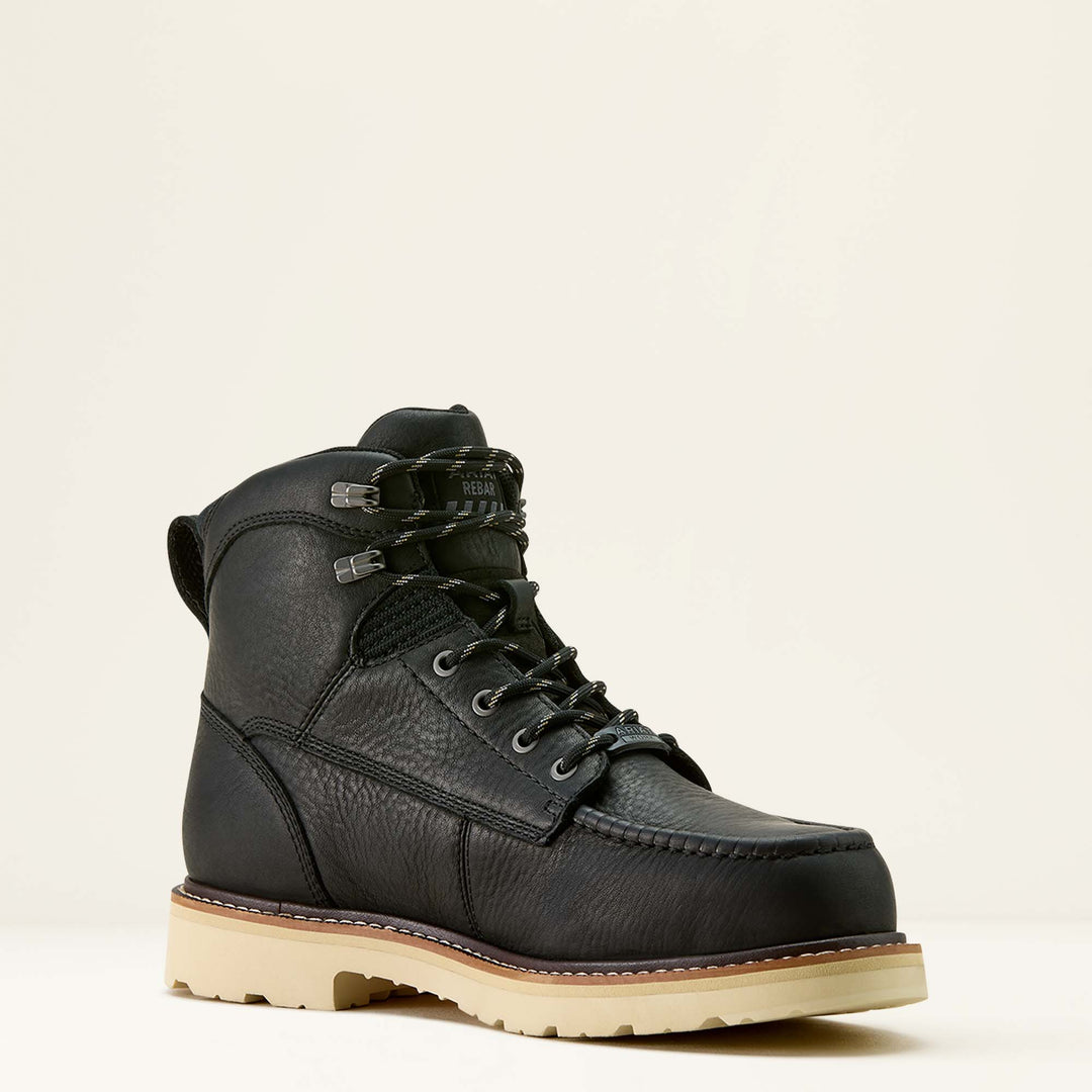 Men's Ariat Black Rebar Lift 6" Waterproof Composite Toe Work Boot - 10063920