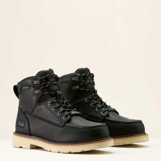 Men's Ariat Black Rebar Lift 6" Waterproof Composite Toe Work Boot - 10063920