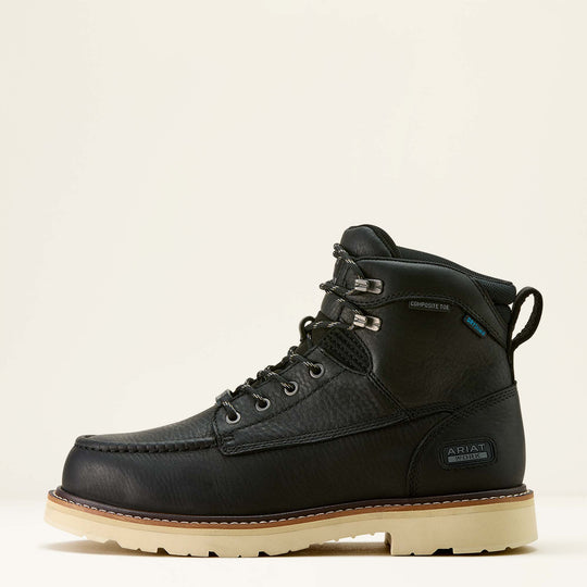 Men's Ariat Black Rebar Lift 6" Waterproof Composite Toe Work Boot - 10063920