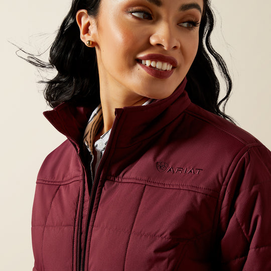 Ladies Ariat REAL Crius Insulated Windsor Wine Jacket - 10062551