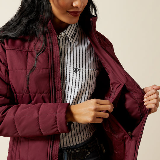Ladies Ariat REAL Crius Insulated Windsor Wine Jacket - 10062551