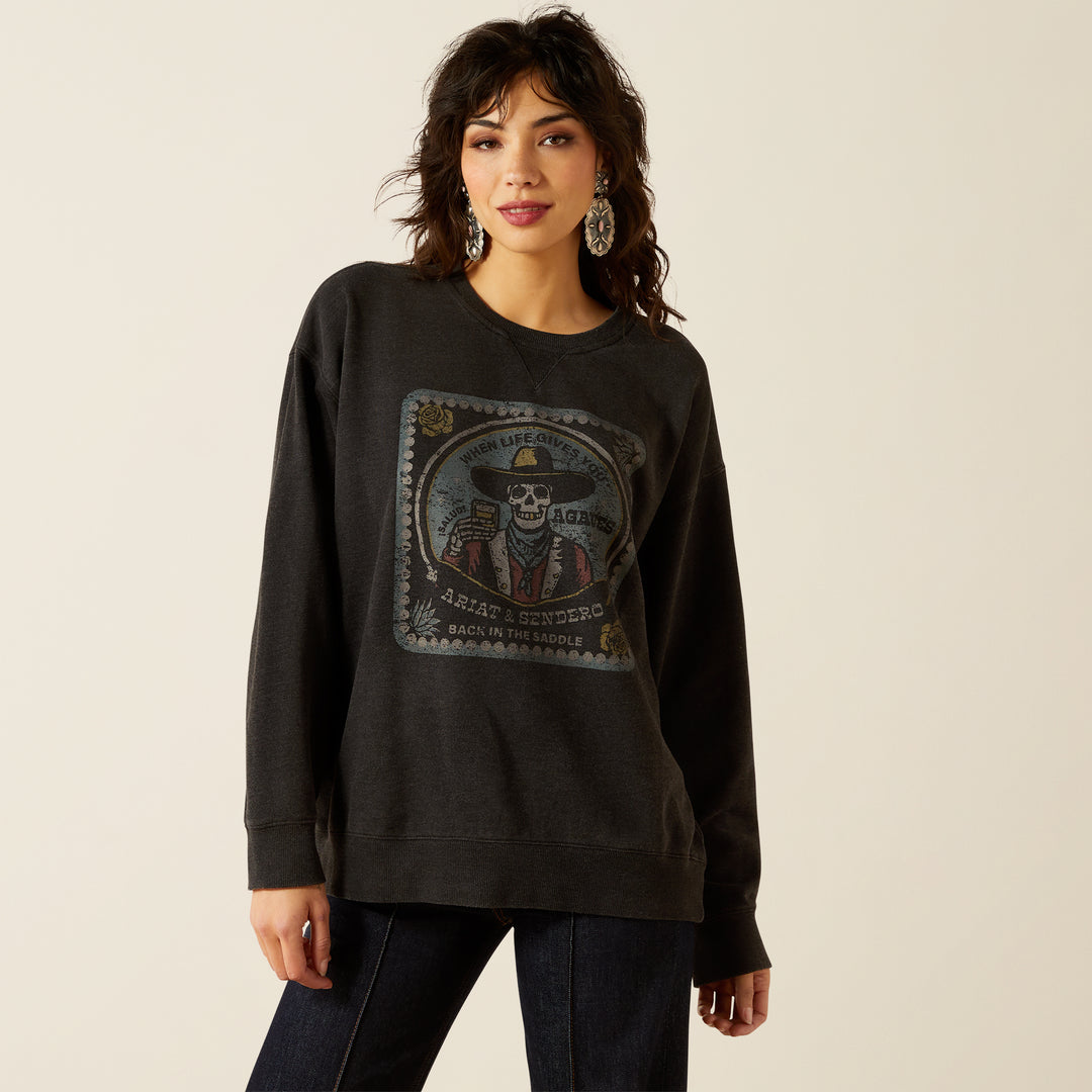 Ladies Ariat Oversize Sendero When Life Gives You Agaves Sweatshirt - 10062829