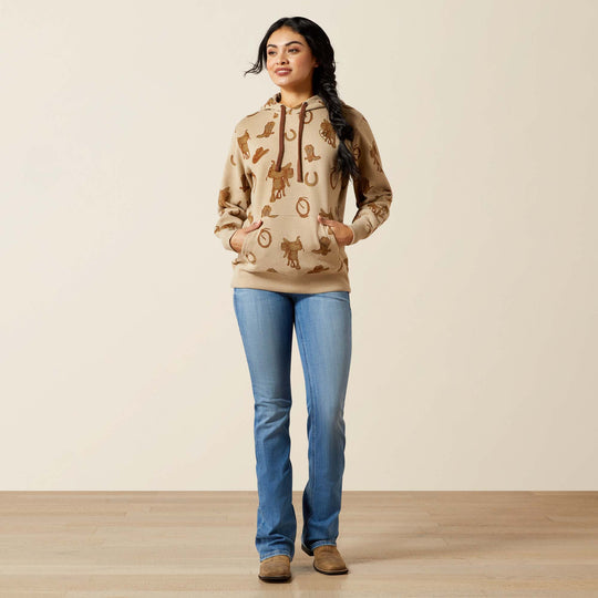 Ladies Ariat Logo 2.0 Printed Hoodie - 10065823