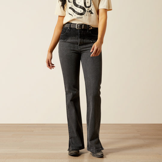 Ladies Ariat Ultra High Rise Cheyenne Yoke Tomboy Boot Cut Jean - 10065934