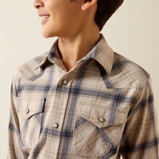 Boys Ariat Retro Huddle Classic Fit Snap Shirt - 10079298