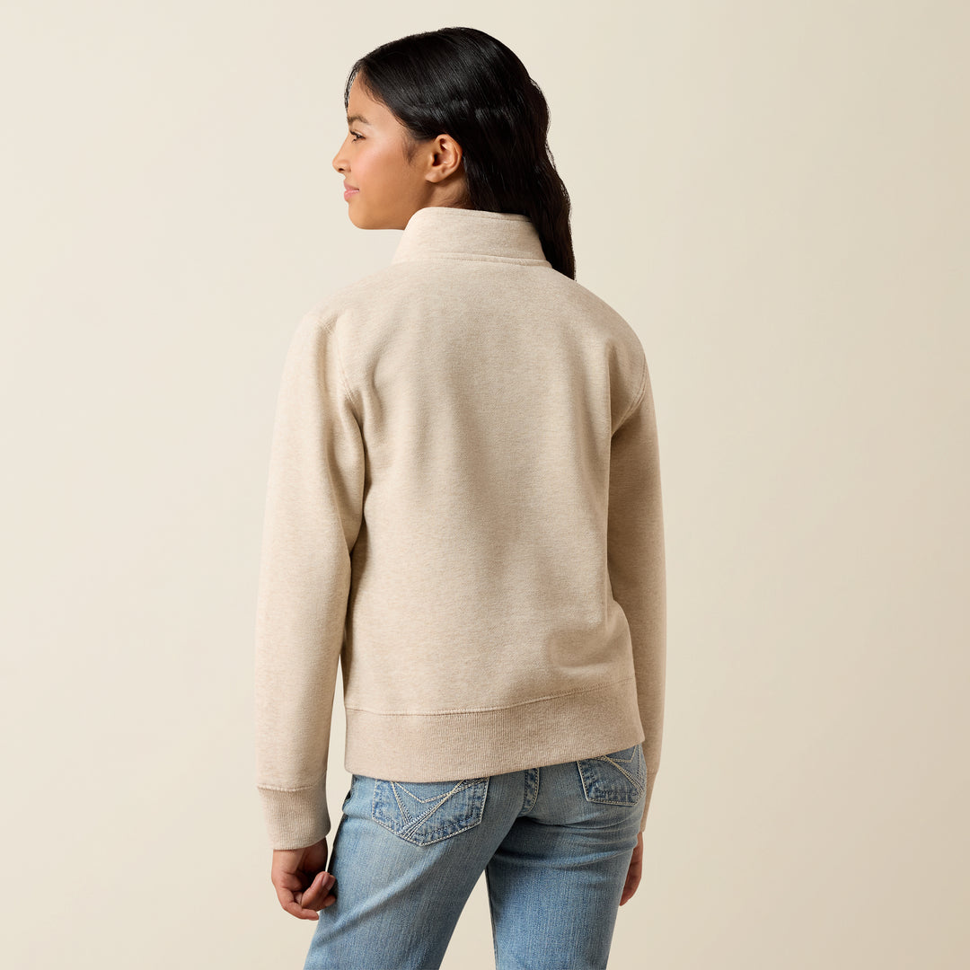 Girls Ariat Running Wild 1/4 Zip Sweatshirt - 10079247