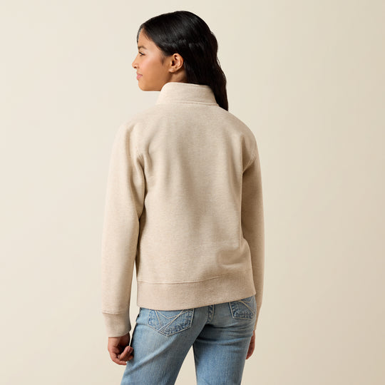 Girls Ariat Running Wild 1/4 Zip Sweatshirt - 10079247