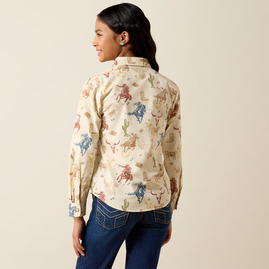 Girls Ariat Ranch Tale Western Snap Shirt - 10079597