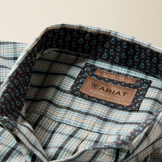 Men's Ariat Wrinkle Free Bern Fitted Shirt - 10079264
