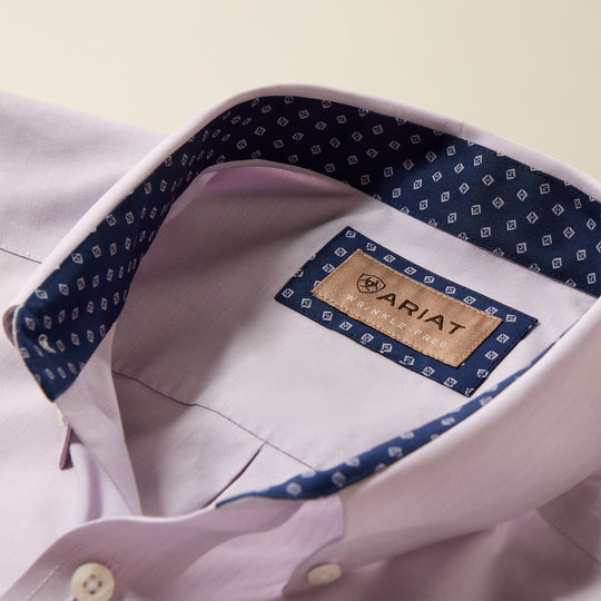Men's Ariat Wrinkle Free Solid Pinpoint Oxford Classic Fit Shirt - 10079286