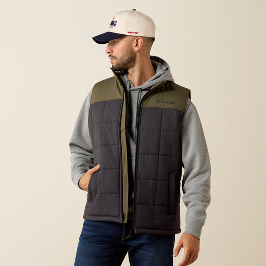 Men's Ariat Crius Insulated Vest Phantom/Grape Leaf - 10079293