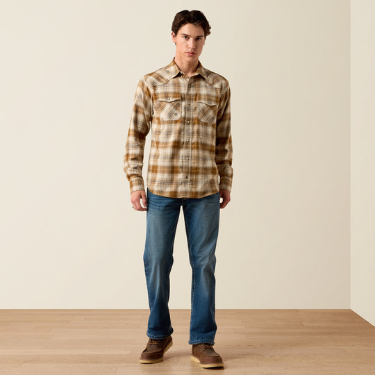 Men's Ariat Retro Hayes Fitted Snap Shirt 10079299