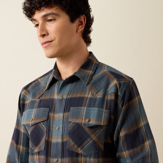 Men's Ariat Retro Harbert Fitted Snap Shirt - 10079341