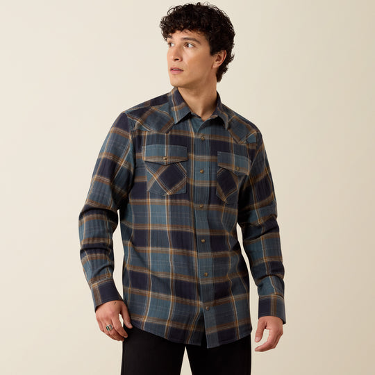 Men's Ariat Retro Harbert Fitted Snap Shirt - 10079341