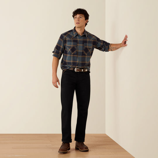 Men's Ariat Retro Harbert Fitted Snap Shirt - 10079341