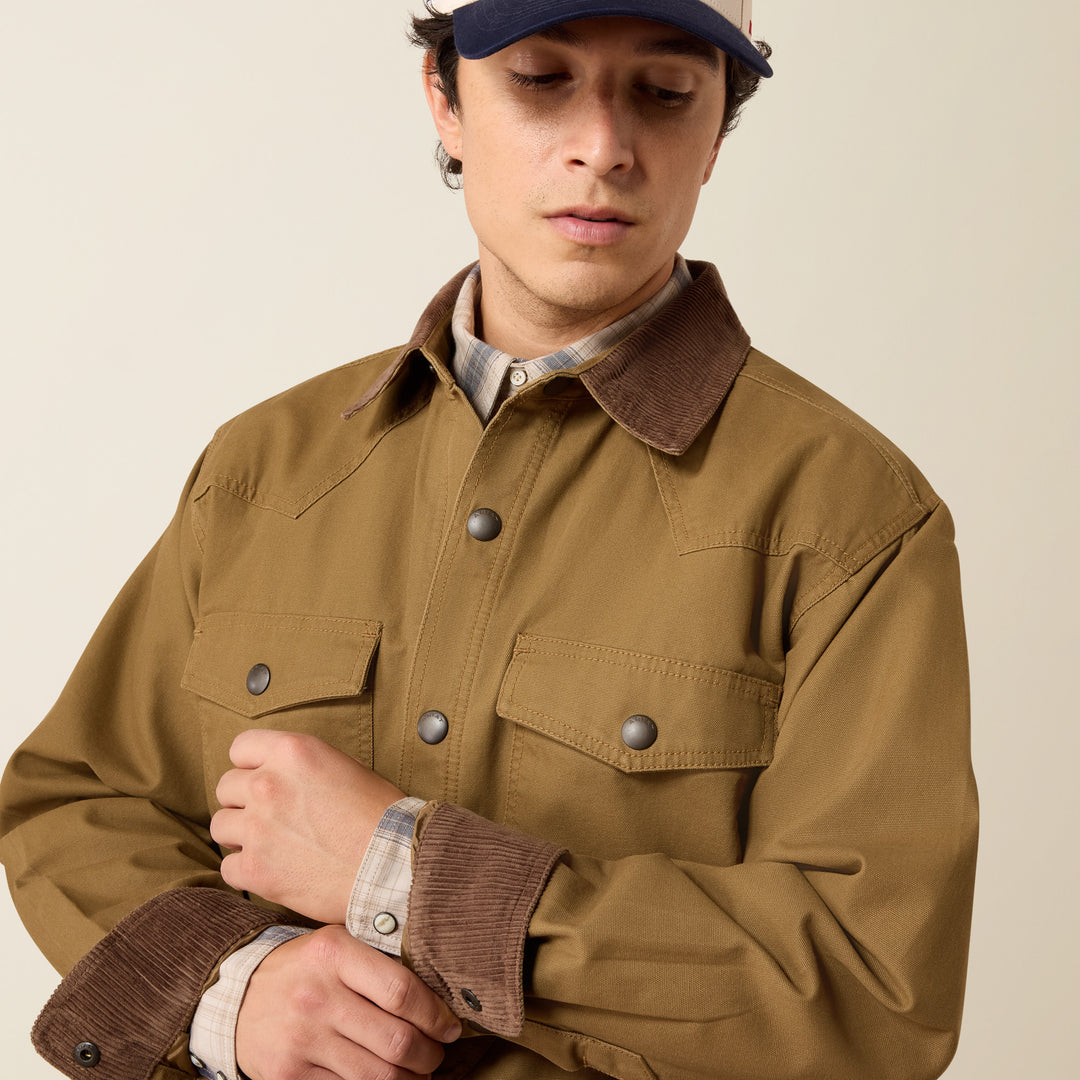 Men's Ariat Retro Canvas Shirt Jacket - 10079376