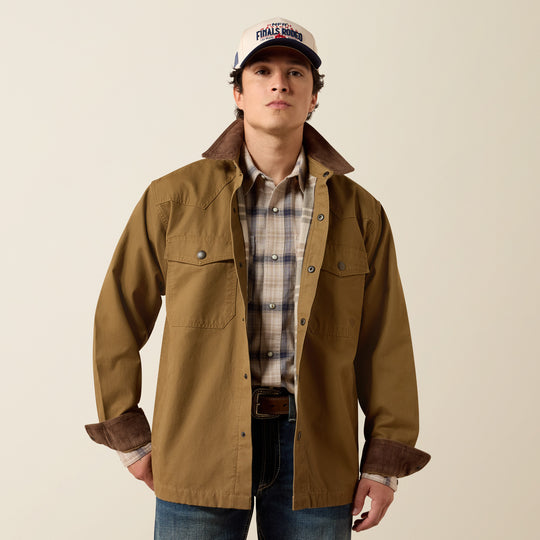 Men's Ariat Retro Canvas Shirt Jacket - 10079376