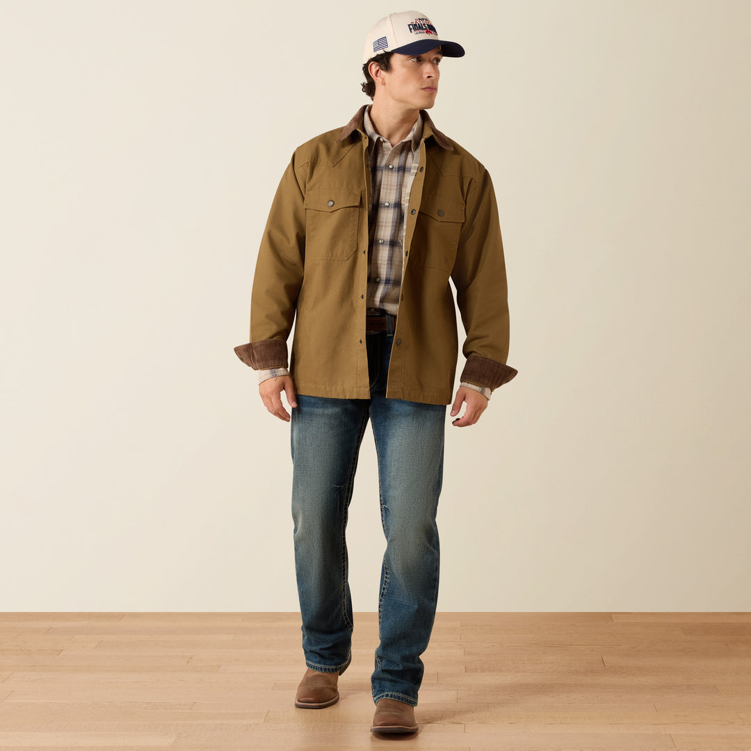 Men's Ariat Retro Canvas Shirt Jacket - 10079376