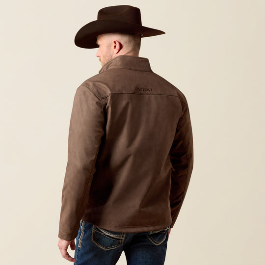 Men's Ariat Vernon Softshell Jacket Wren Faux Leather Print - 10079404