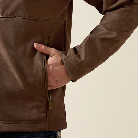 Men's Ariat Vernon Softshell Jacket Wren Faux Leather Print - 10079404