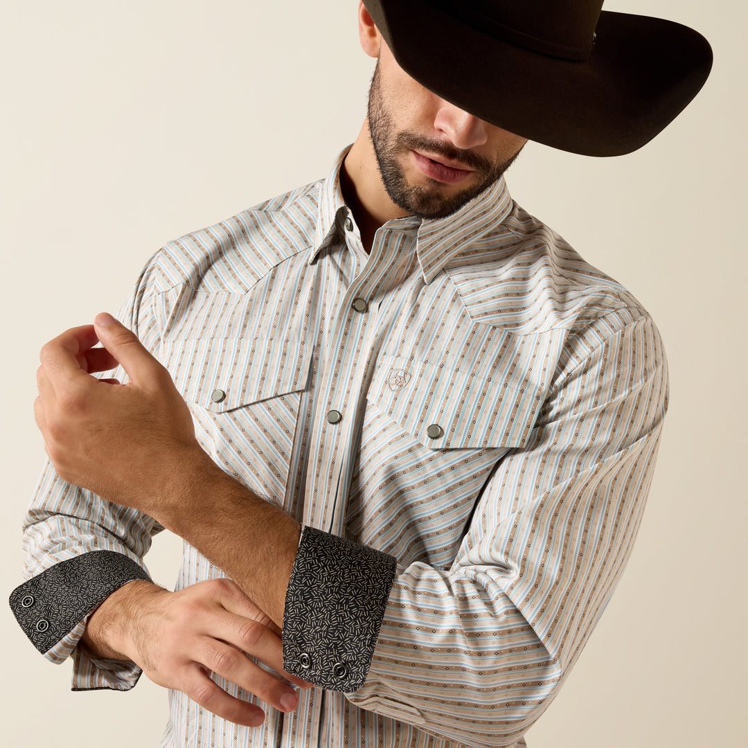 Men's Ariat Wrinkle Free Burnard Classic Fit Snap Shirt - 10079437