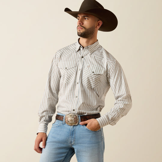 Men's Ariat Wrinkle Free Burnard Classic Fit Snap Shirt - 10079437