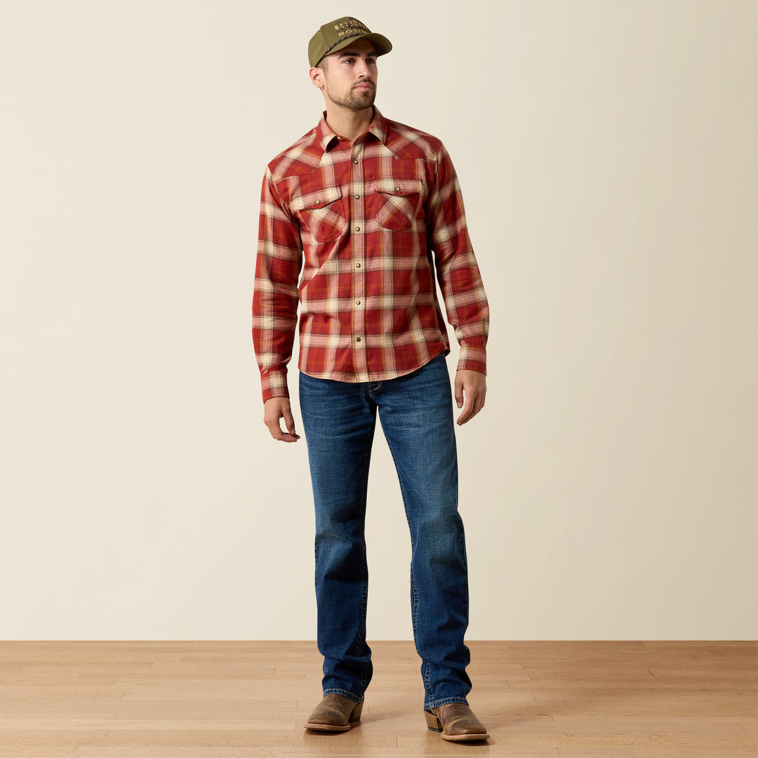Men's Ariat Retro Hatford Fitted Snap Shirt - 10079448