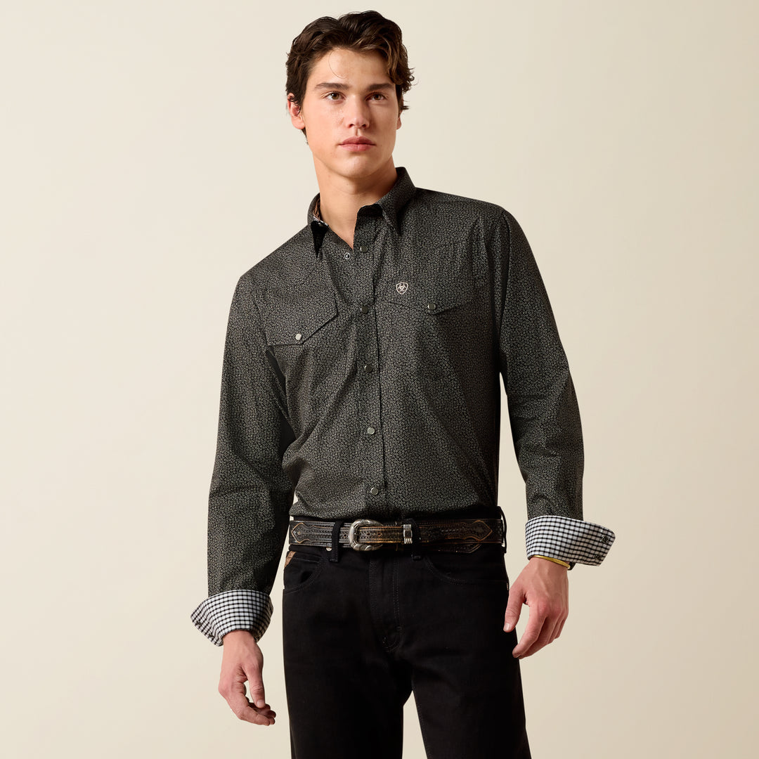 Men's Ariat Wrinkle Free Braven Fitted Snap Shirt - 10079489